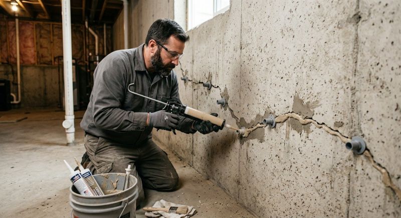 Basement Crack Repair in Bullitt County, KY