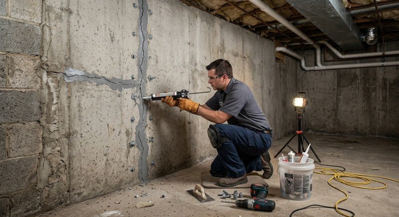 Basement Crack Repair in Bullitt County, KY