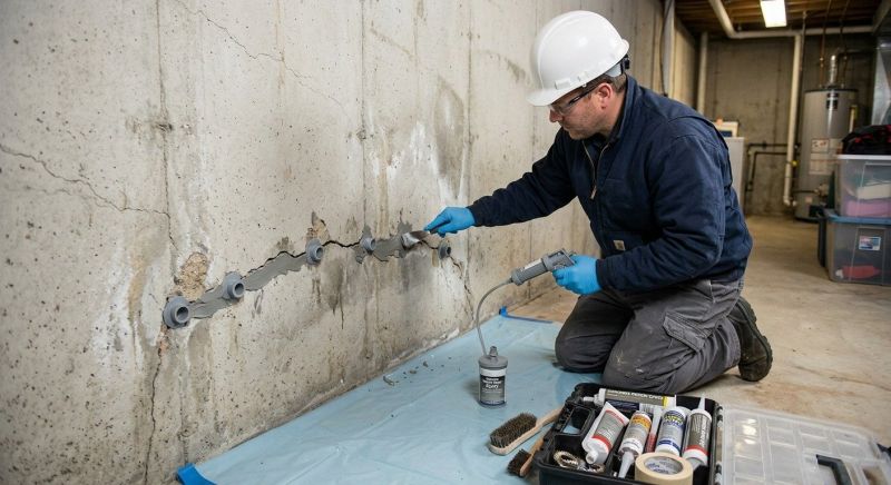 Basement Crack Repair in Bullitt County, KY