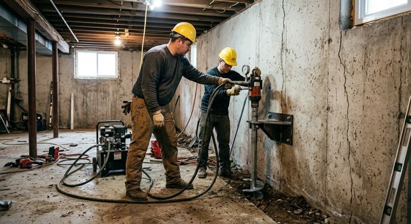 Basement Stabilization in Bullitt County, KY