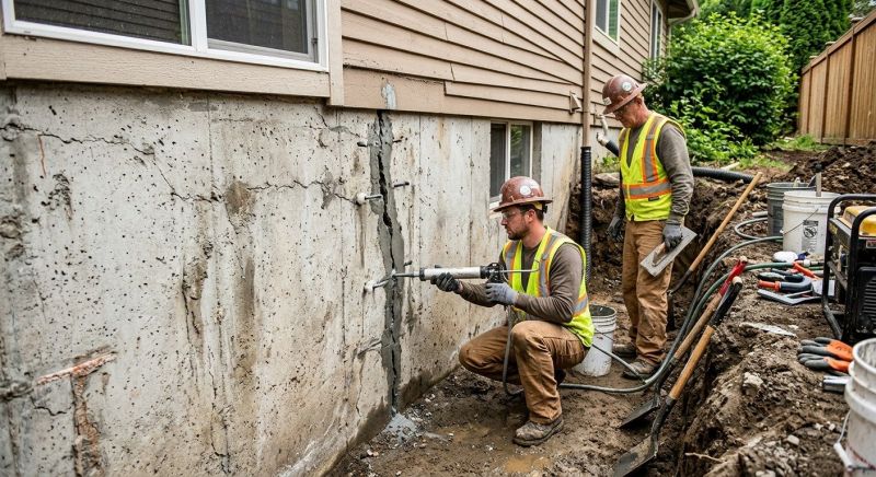 Cracked Foundation Repair in New Albany, IN