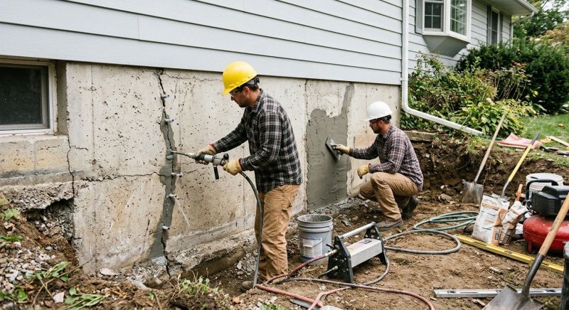 Cracked Foundation Repair in New Haven, KY