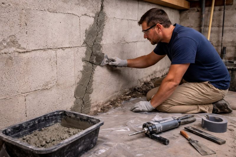 Foundation Crack Repair in New Albany, IN