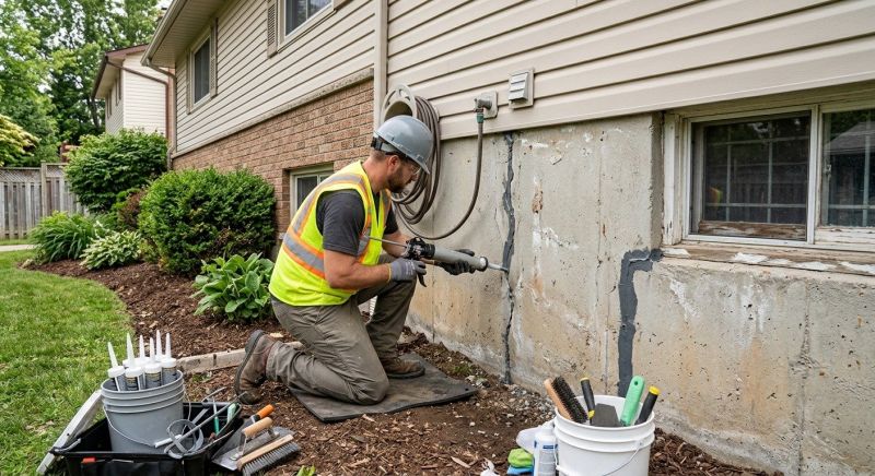 Foundation Crack Sealing in Bullitt County, KY