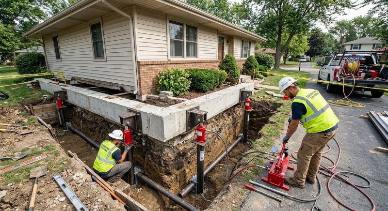 Foundation Jacking in Rineyville, KY