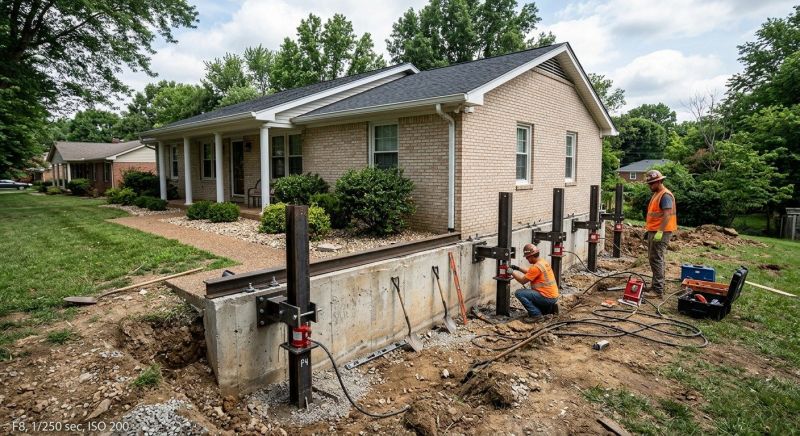 Foundation Pier Leveling in Bullitt County, KY