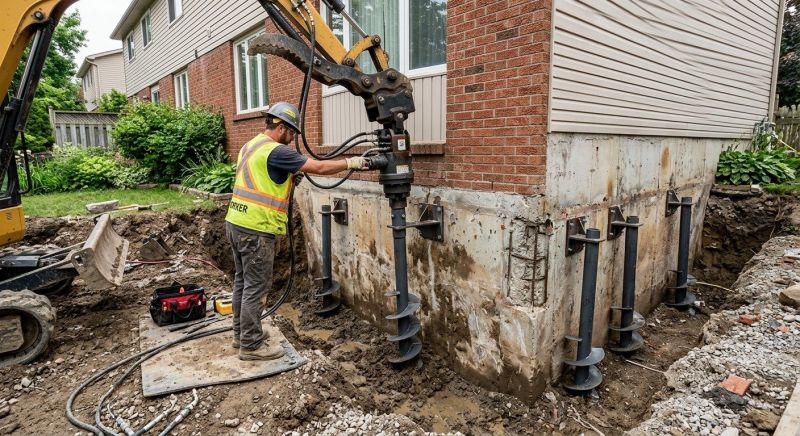 Helical Piers Installation in Bullitt County, KY