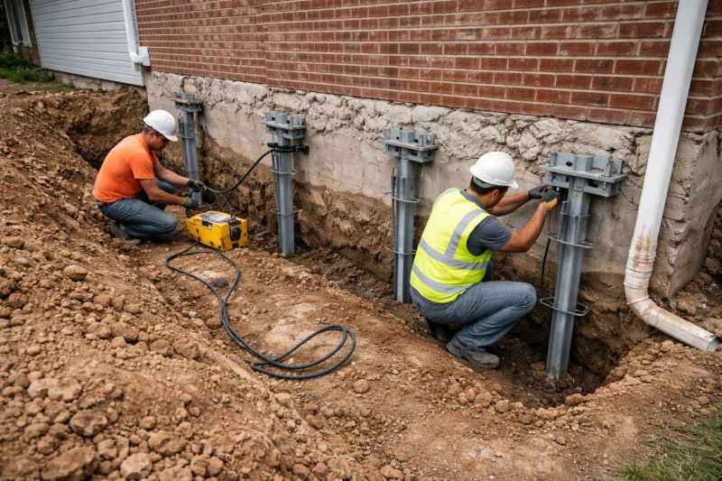 Helical Piers Installation in Bullitt County, KY