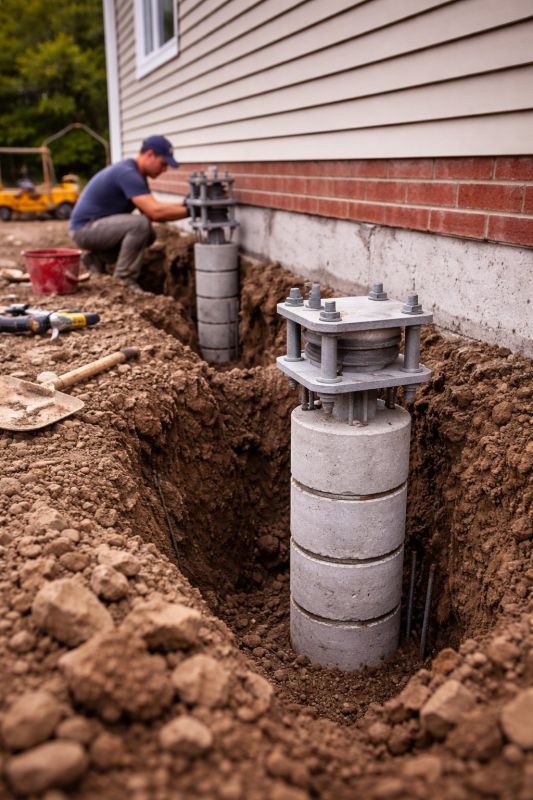 Helical Piers Installation in Bullitt County, KY