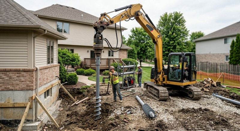 Helical Pile Installation in Bullitt County, KY