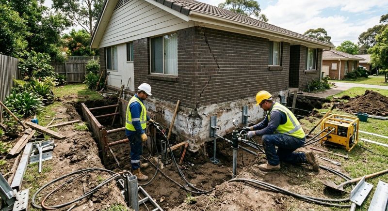House Foundation Repair in Clarksville, IN