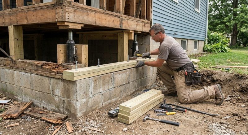 House Foundation Repair in Taylorsville, KY