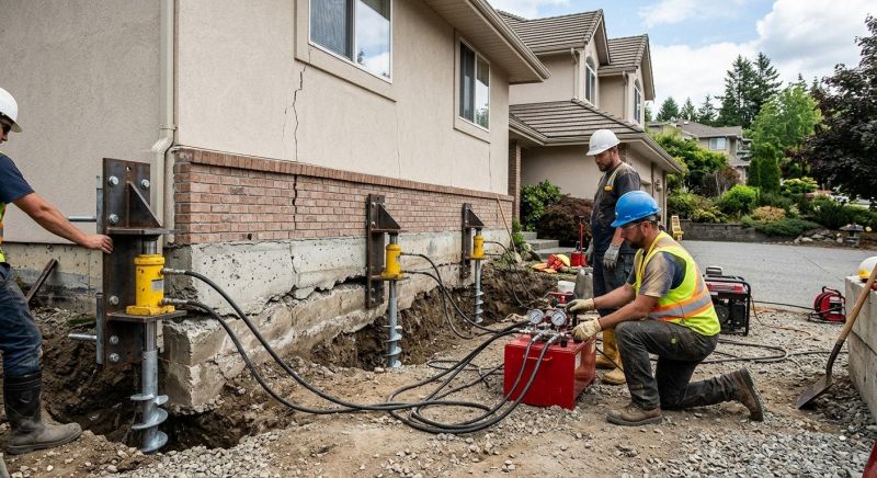 Sinking Foundation Lifting in Bullitt County, KY