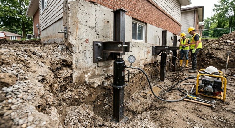 Sinking Foundation Lifting in Bullitt County, KY
