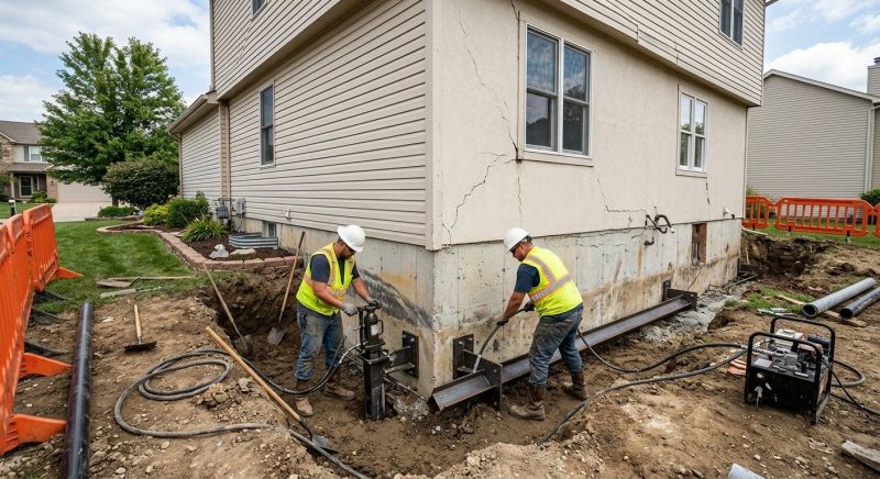 Sinking Foundation Repair in Clarksville, IN